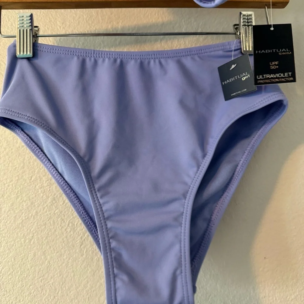 New Kids Swimsuit Habitual Light Purple Bikini Set Size 12